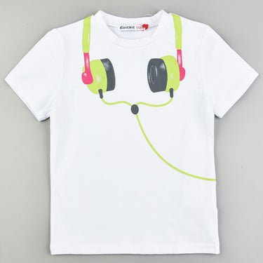 S.S Headphone Print Tshirt - Kidichic
